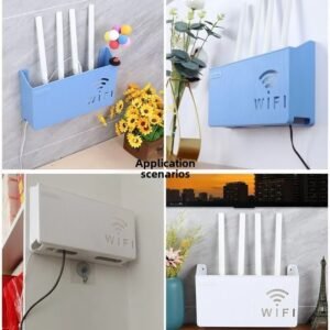 Premium WiFi Router Shelf – Wall Mount Router Stand & Cable Management Organizer